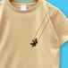 空中ブランコ熊 Ｔシャツ メンズ レディース ベージュ 父の日 夏 綿 コットン100