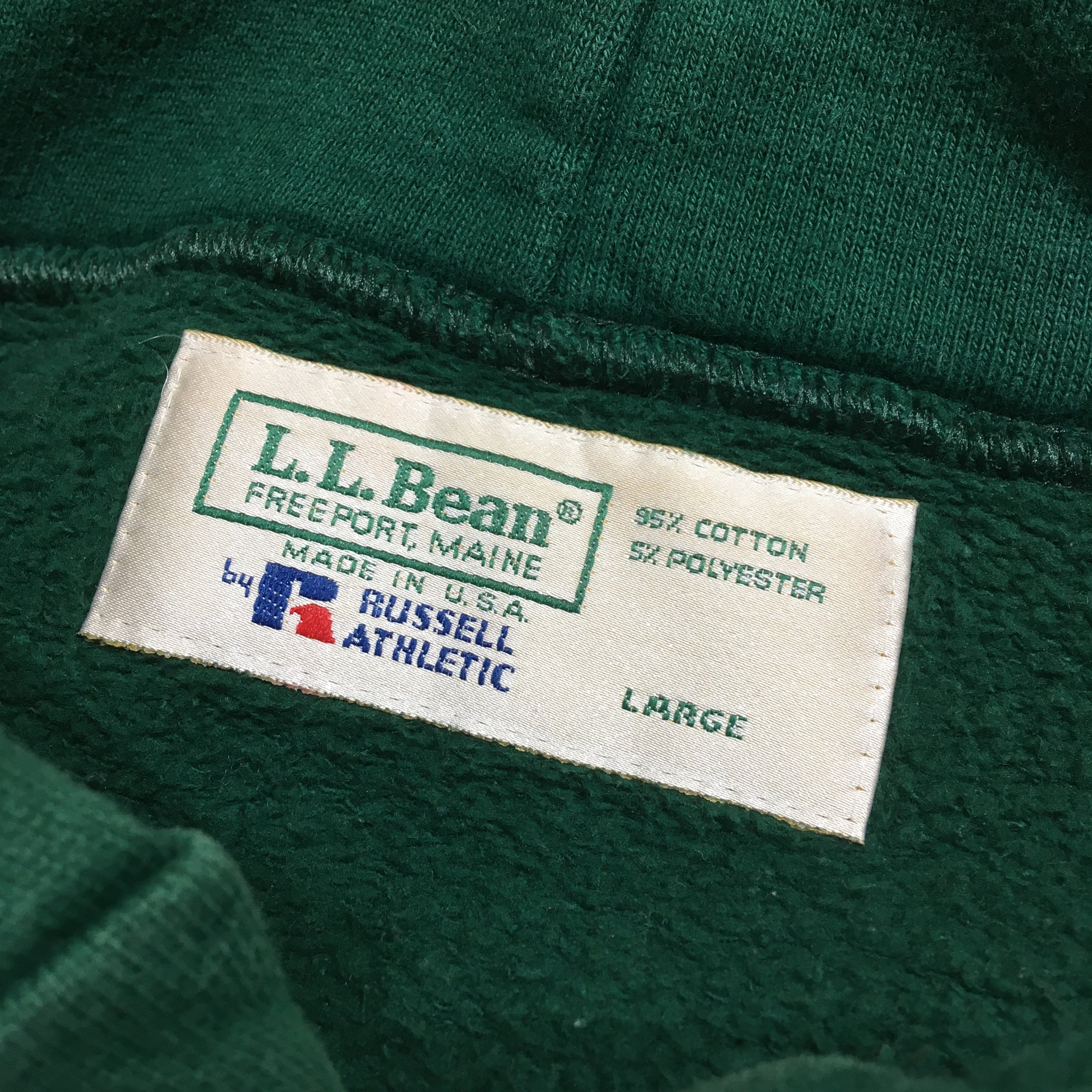 90's L.L.Bean × RUSSELL ATHLETIC / エルエルビーン ラッセル ヘンリーネックパーカー サイズL