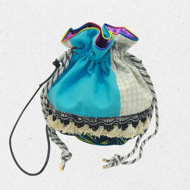 irokichi/12/イロキチ/インポート生地巾着バッグ