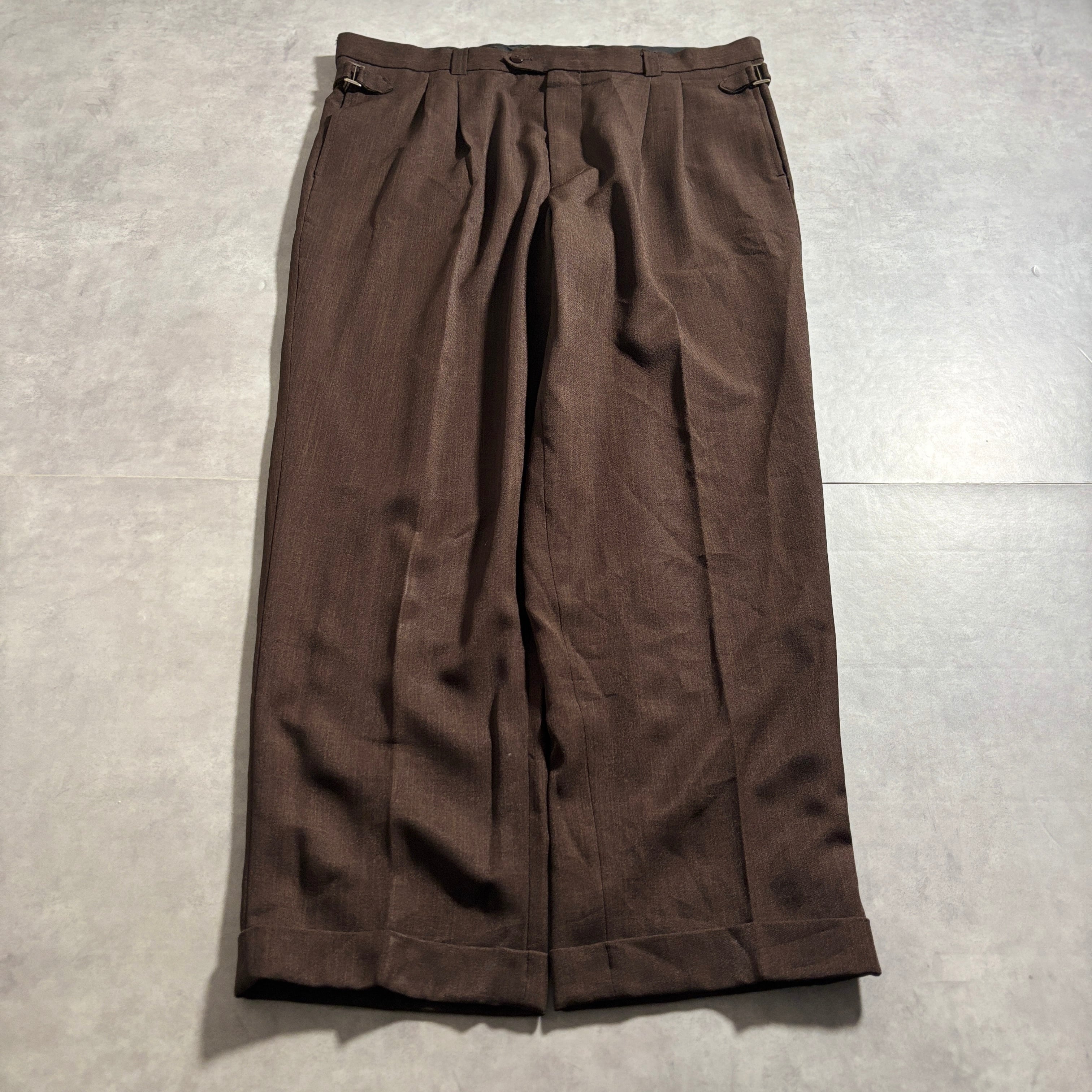 【新品】90s Smokey Joe's ワイドスラックス W34 USA製 90s Smokey Joe's wide slacks brown | 1921_clothing_