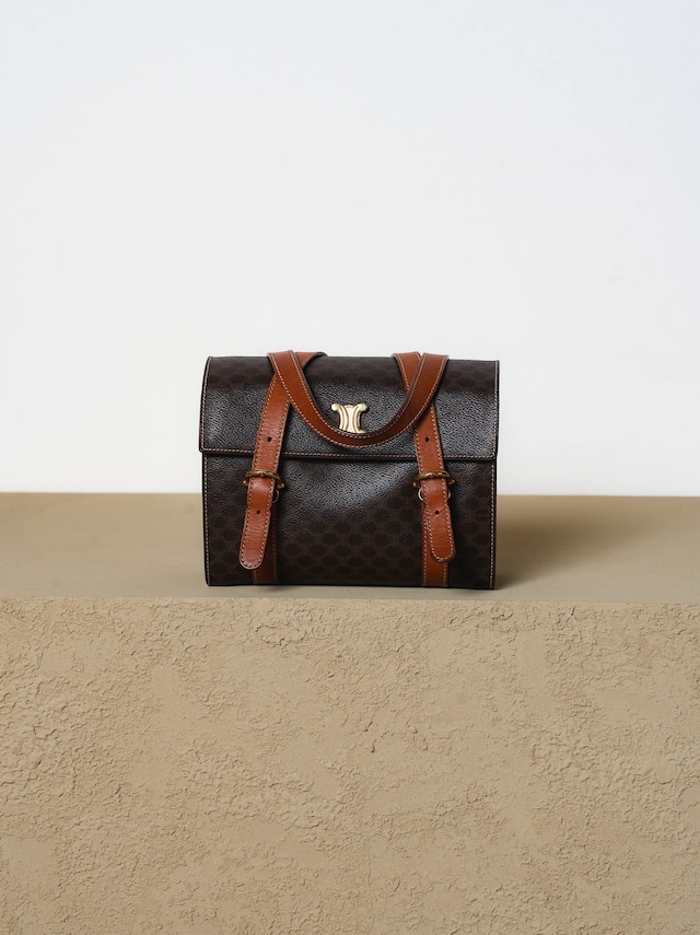 CELINE セリーヌ ブラゾン金具 ボックス型ハンドバッグ