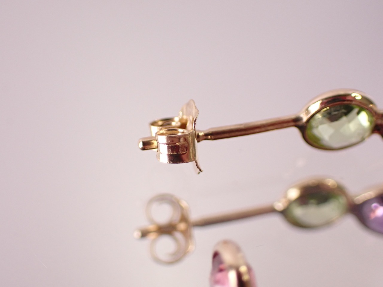 K14 マルチストーンピアス　[D2-206]