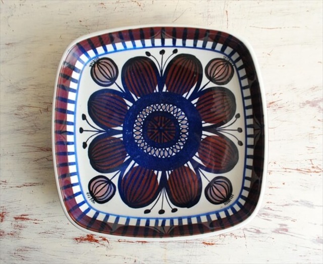 Royal Copenhagen Fajance Tenera スクウェアトレー 17cm プレート 