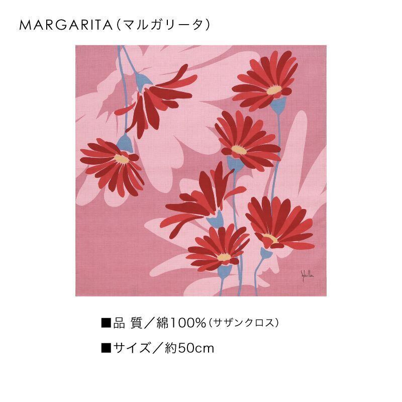 【小風呂敷】「MARGARITA（マルガリータ）PINK / NAVT（2色）」約50cm