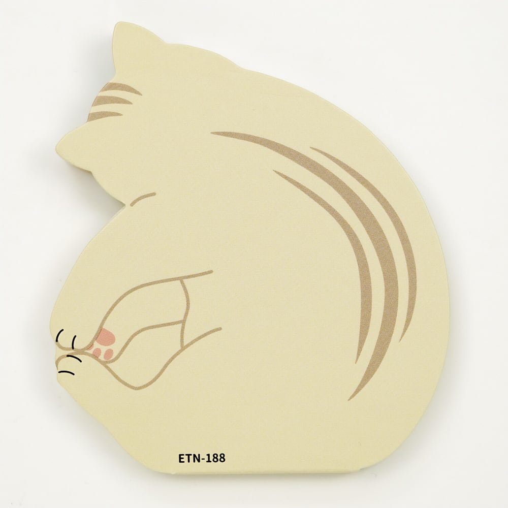 猫メモ(アニマルダイカットメモ)ねむりねこ | マスノヤ衣料品店
