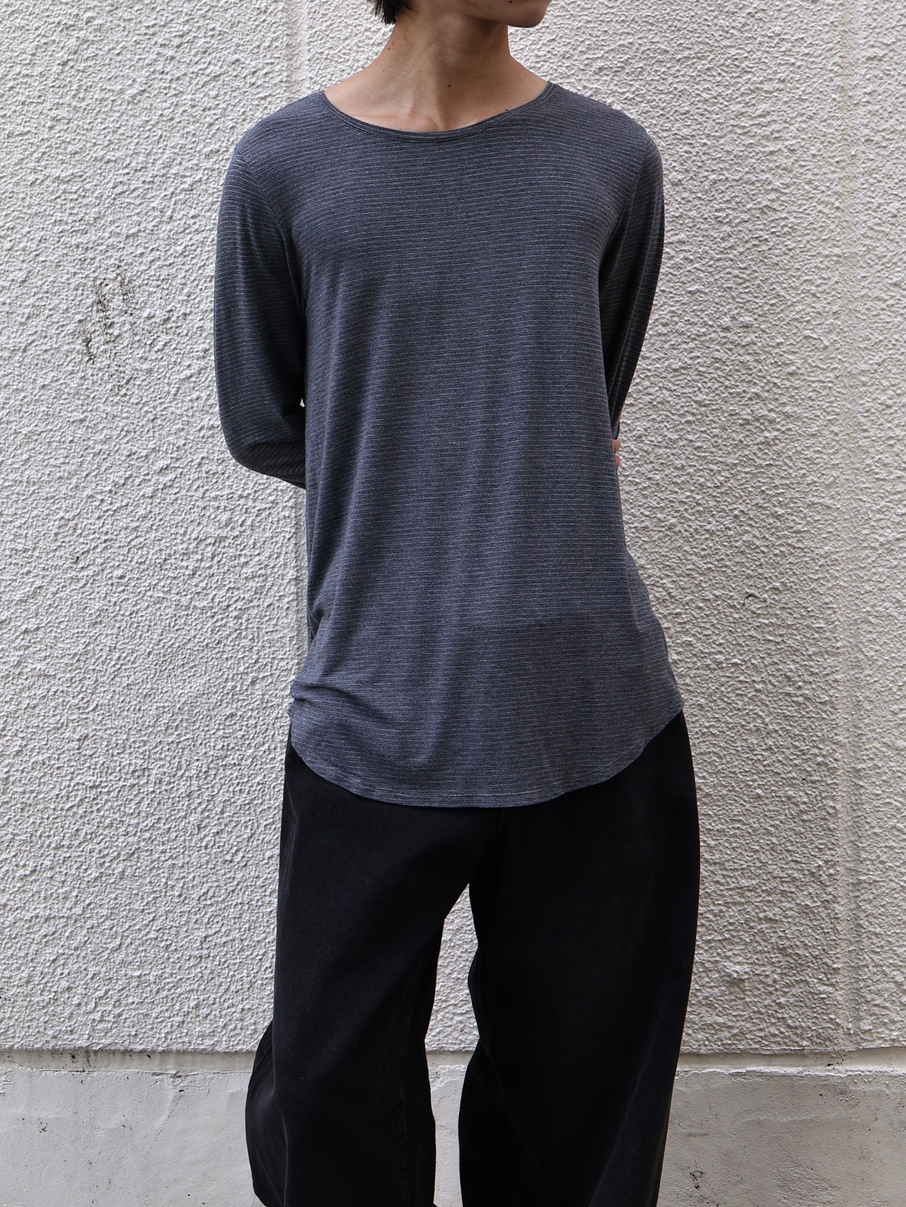 glitter border long sleeve top