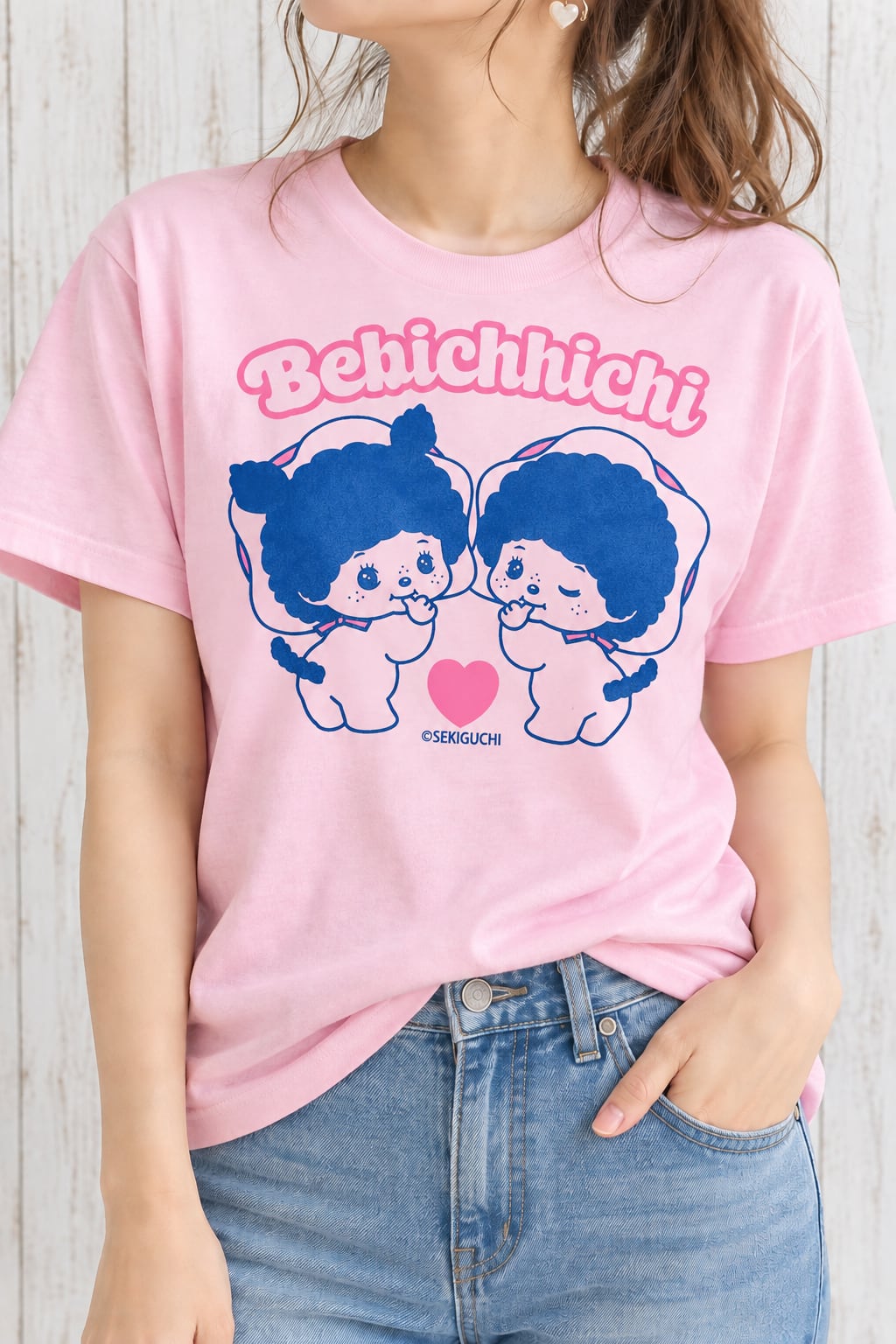 ベビチッチ Tシャツ ウィンク ピンク