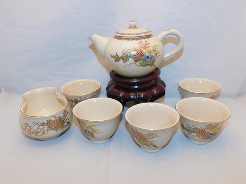 薩摩茶器揃 Satsuma pottery Tea set　