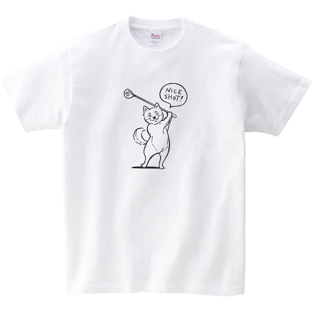 ゴルフ 柴犬 NICE SHOT Tシャツ dog47 ティーショット 父の日 父の誕生日 プレゼント ギフト シバイヌ 犬 ゆるい イラスト
