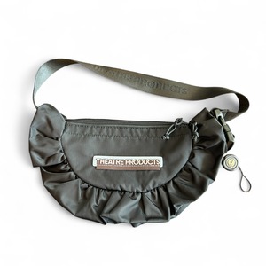 NYLON FRILL ROUND SHOULDER BAG-M-Black〖THEATER PRODUCTS〗フリルラウンドショルダーバッグ M シアタープロダクツ