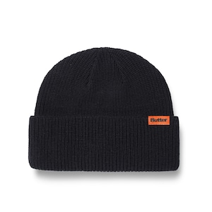 BUTTER GOODS TALL WHARFIE BEANIE BLACK