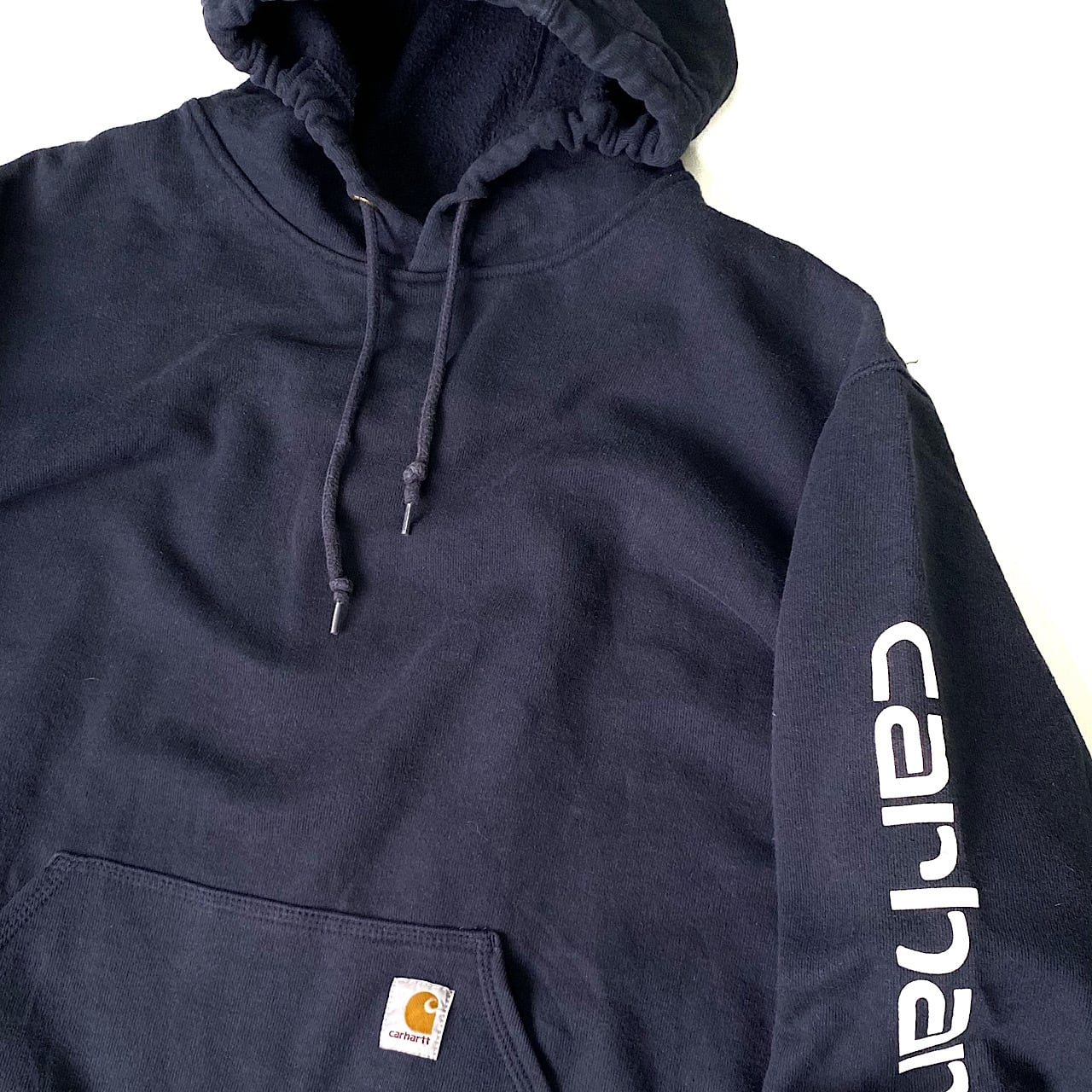 カーハート　CARHARTT 袖プリント　スウェット　パーカー　ビッグサイズ