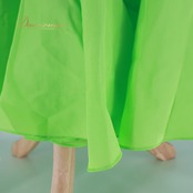 フラメンコ 衣装 スカート グリーン系 ペチコート ファルダ 無地 シンプル 練習 レッスン ボランテ フリル 鮮やか 黄緑 重ね着 ダンス衣装 イベント ステージ 明るい かわいい