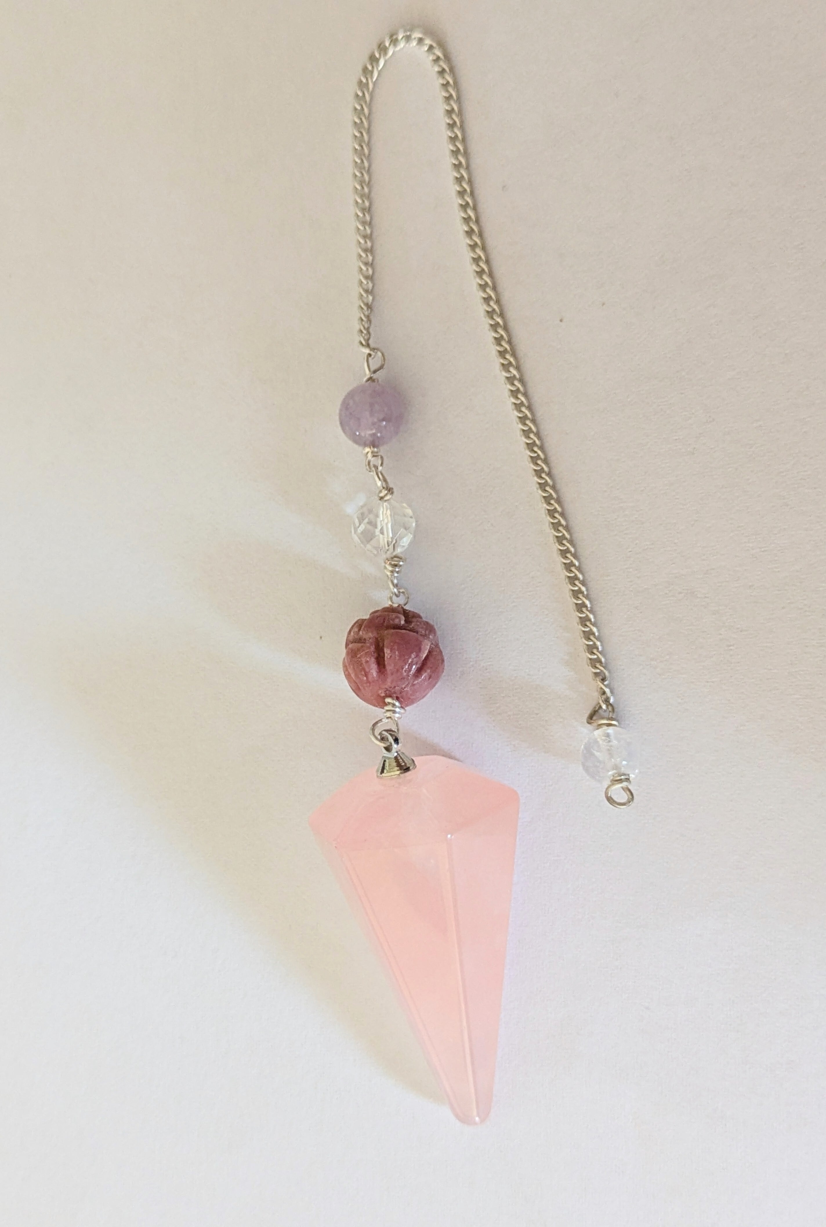 ペンデュラム・ローズクォーツAA(ロードナイト&アメジスト)