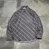 smooth cloth multi diagonal stripe shirt