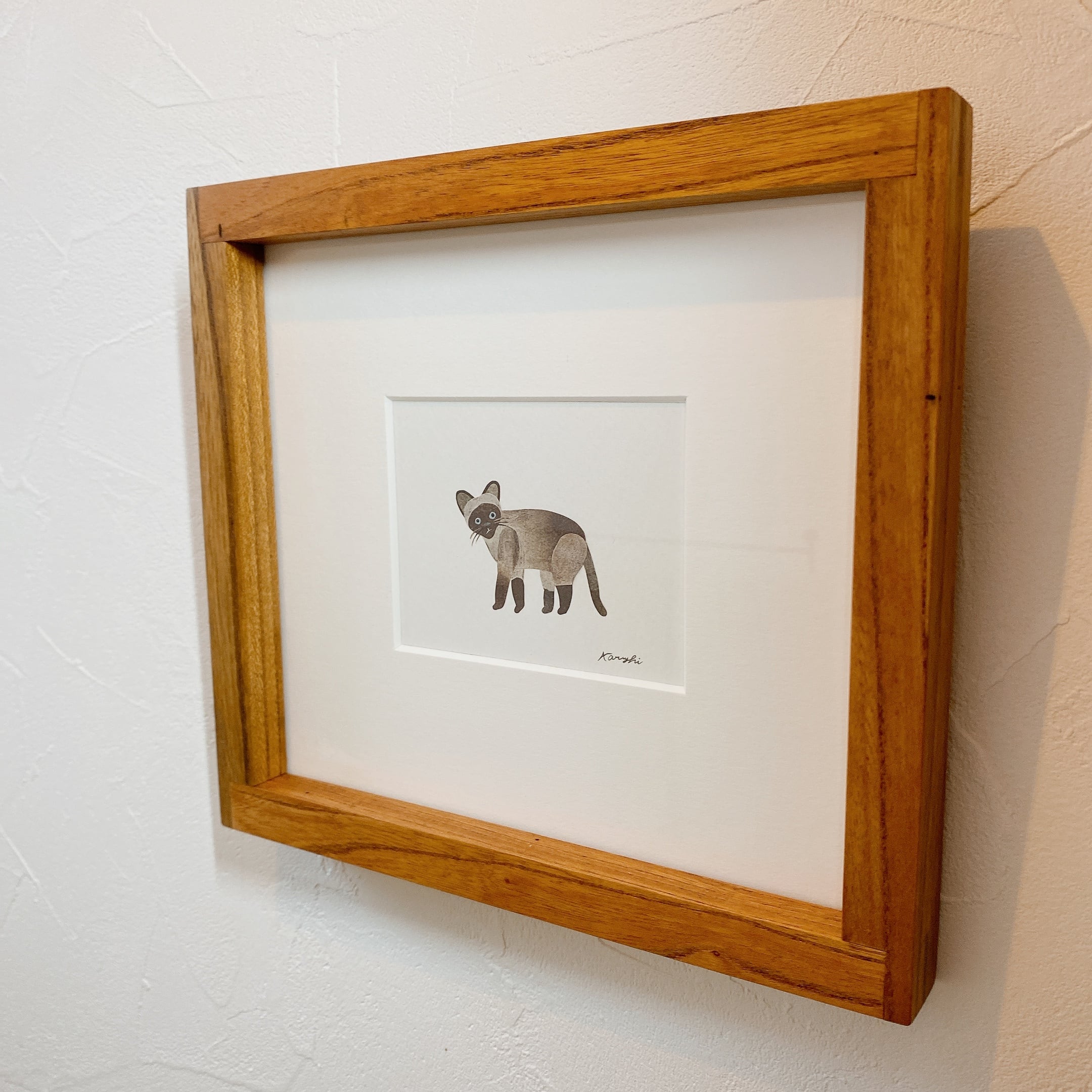 原画「シャム猫」 1点もの 絵画 絵 新聞切り絵 現代アート | マスダカルシ