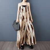 絞り染風 ワイドパンツ サロペット  30109