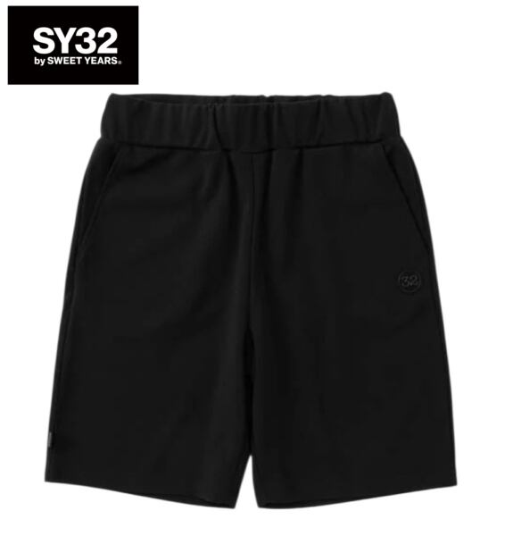 SY32 by SWEET YEARS エスワイサーティトゥ ショートパンツ ショート ハーフパンツ メンズ NASHIJI 32WAPPEN SHORT PANTS 32-26A1-07 BLACK
