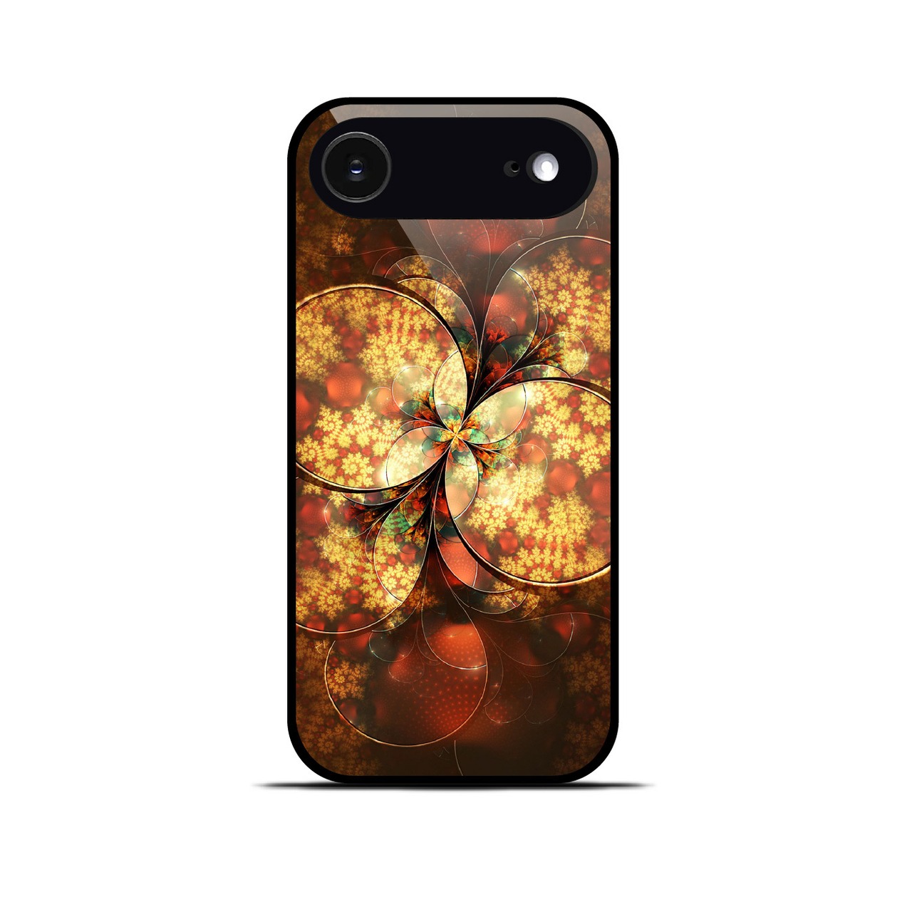 花鏡 - 和風 角丸型 強化ガラスiPhoneケース