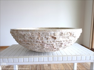 天然大理石 洗面ボウル45cmIV05 ウォッシュボウル 手洗い鉢 手洗器 洗面器 手洗いボウル 洗面用品 マーブル Φ45 × H15.5cm