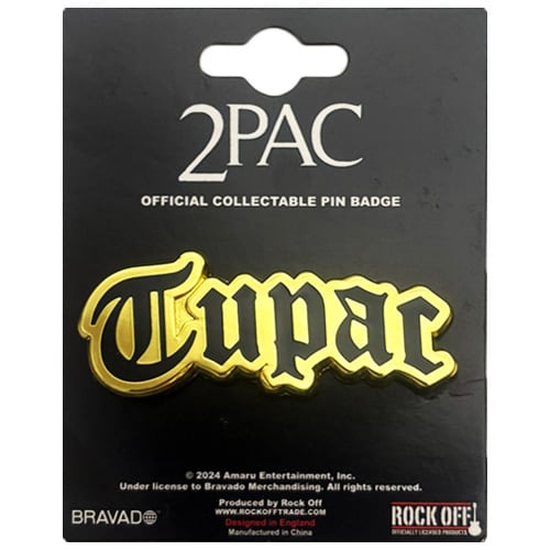 TUPAC Pin Badge Logo Gold ピンバッジ ゴールド 2PAC トゥーパック
