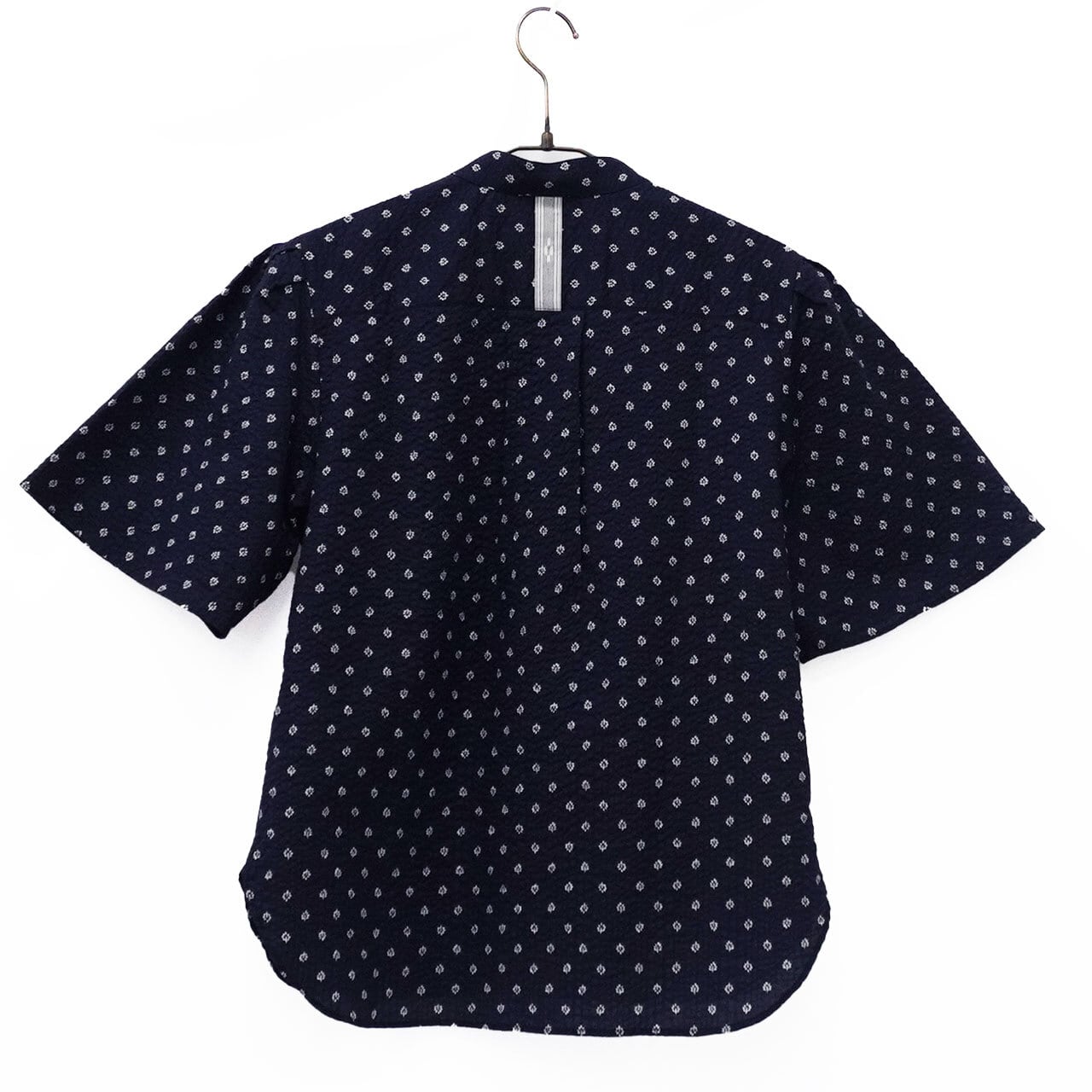 ミィミ様 ミラクルウェーブプリント バンドカラー シャツ [MINSAH] レディース