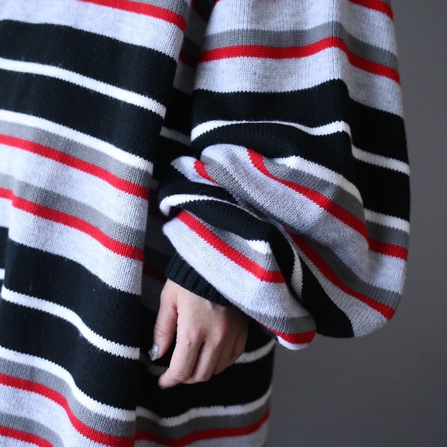 "SOUTH POLE" XXXXL super over silhouette good border knit