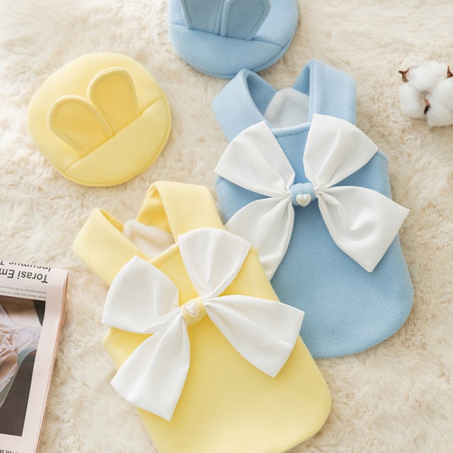 【全2色】ウサギ耳の帽子とカットソー d1558