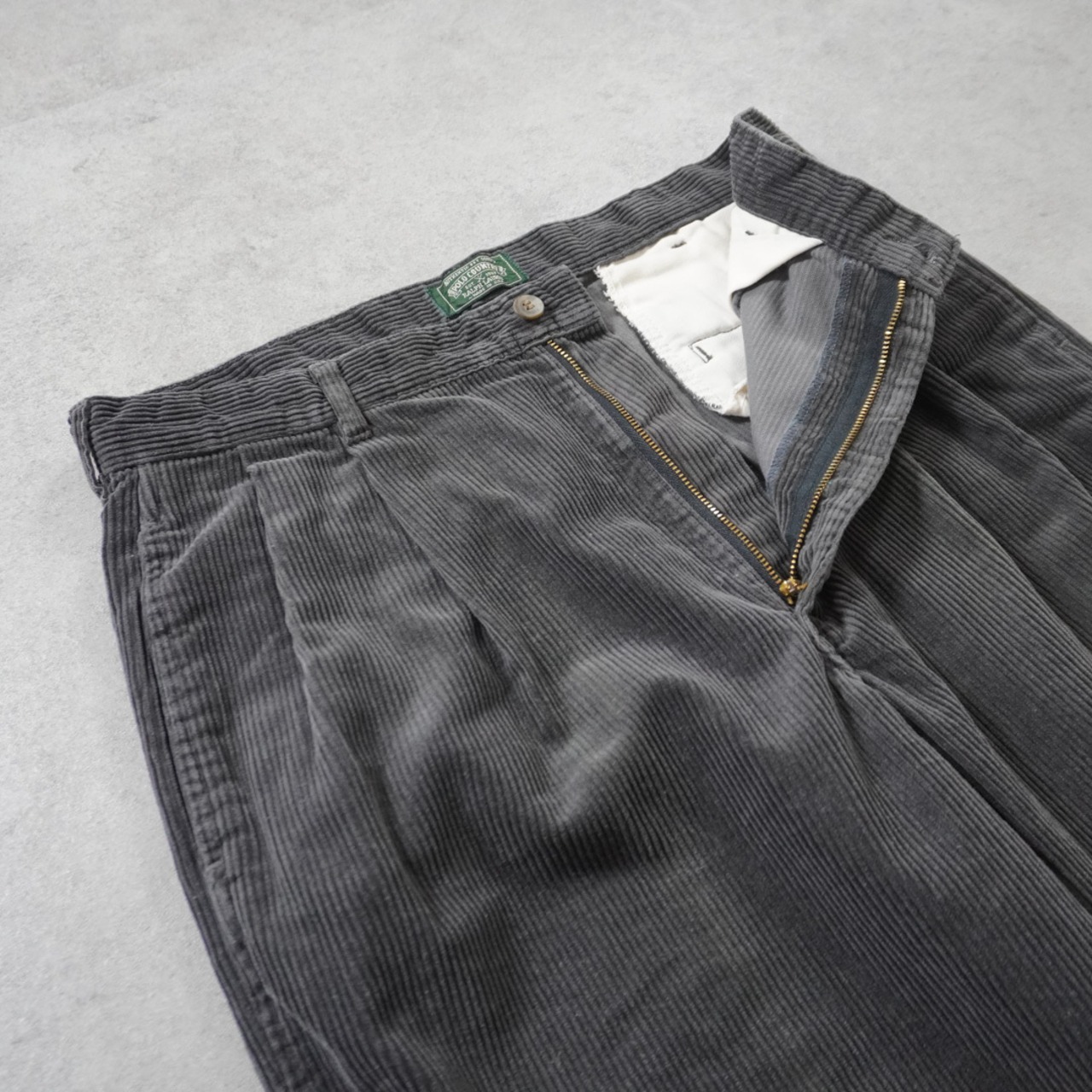90s POLO COUNTRY corduroy pants 墨黒 W34L30 古着 - 6