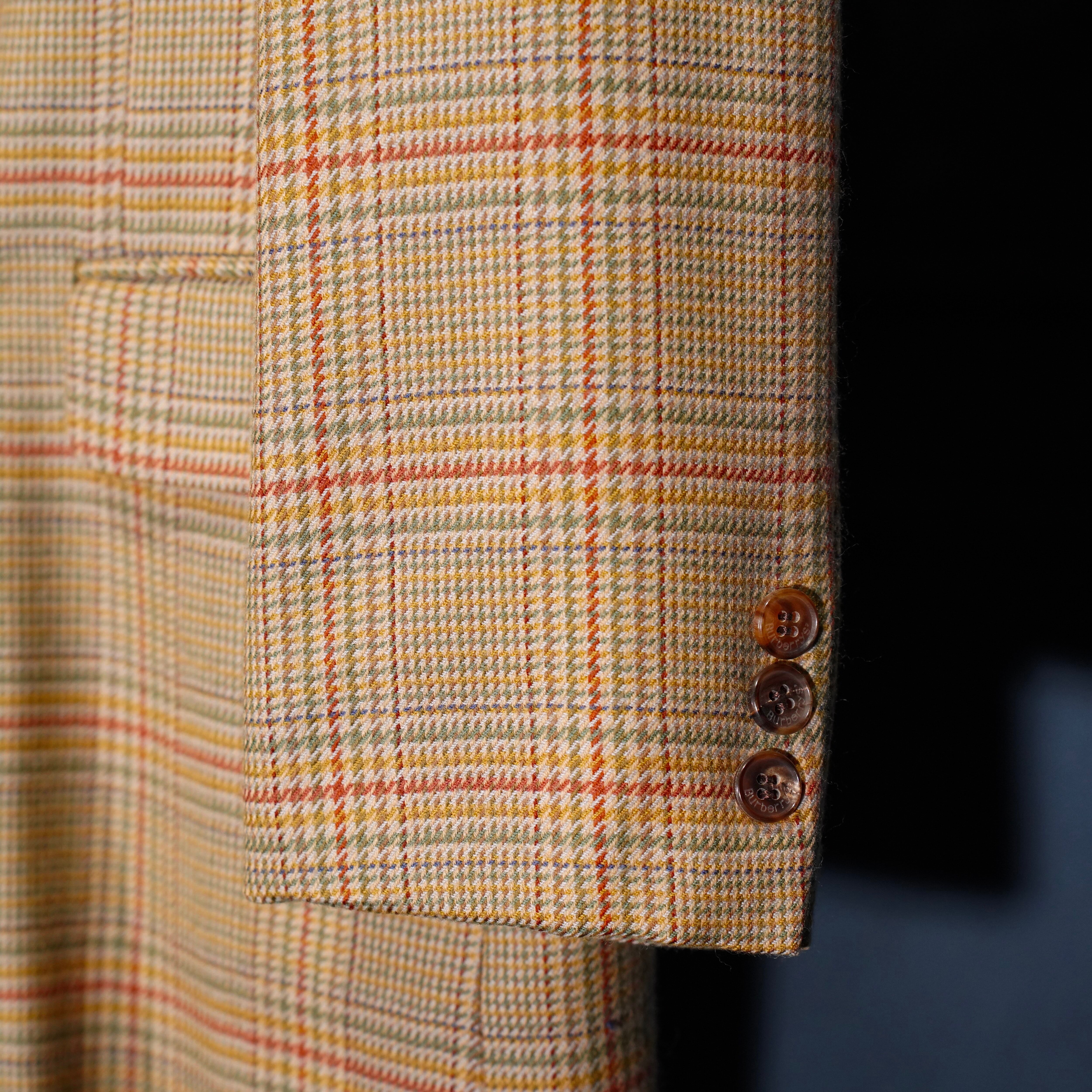 BURBERRYS CHECK PATTERNED DOUBLE JACKET PANTS SET UP SUIT