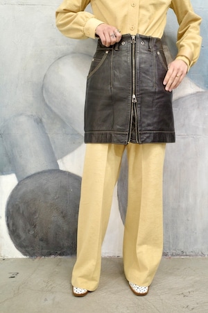 90's Leather mini skirt