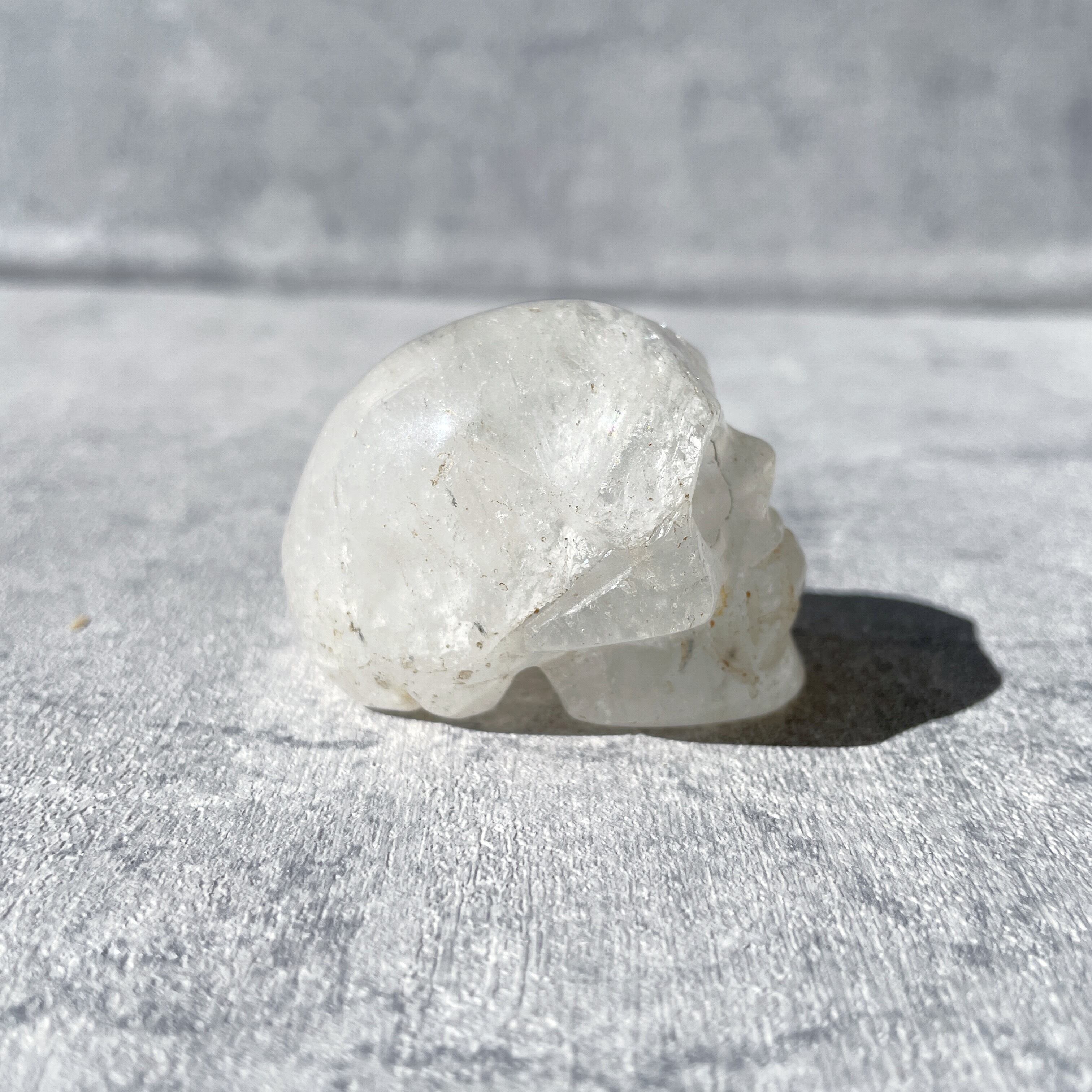 【天然石】クリアクォーツ スカル ♡虹入り♡クリアクォーツ スカル01◇Clear Quartz Skull◇天然石