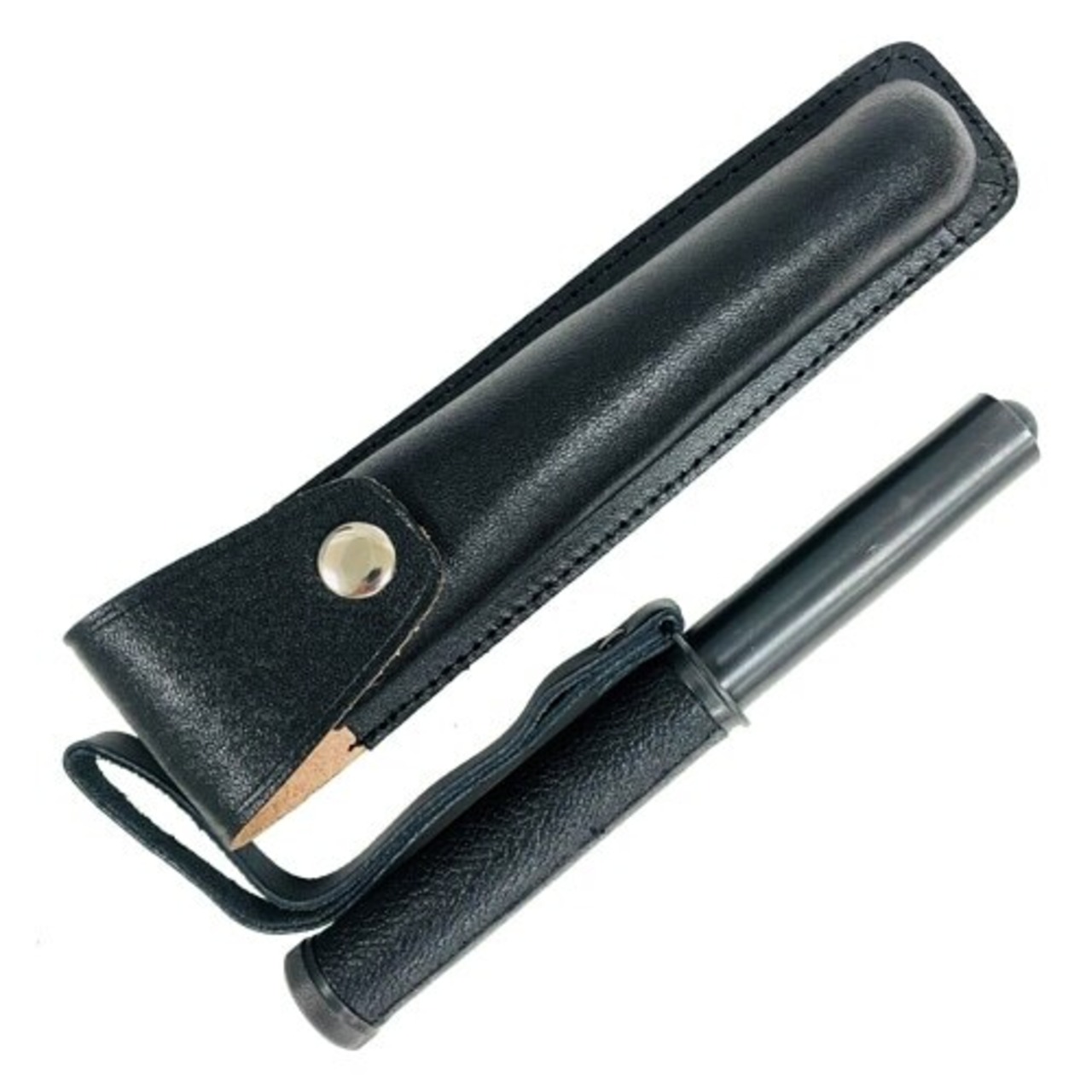 三段式警棒 475mm ブラック 革ケース付き MR-2 日本製