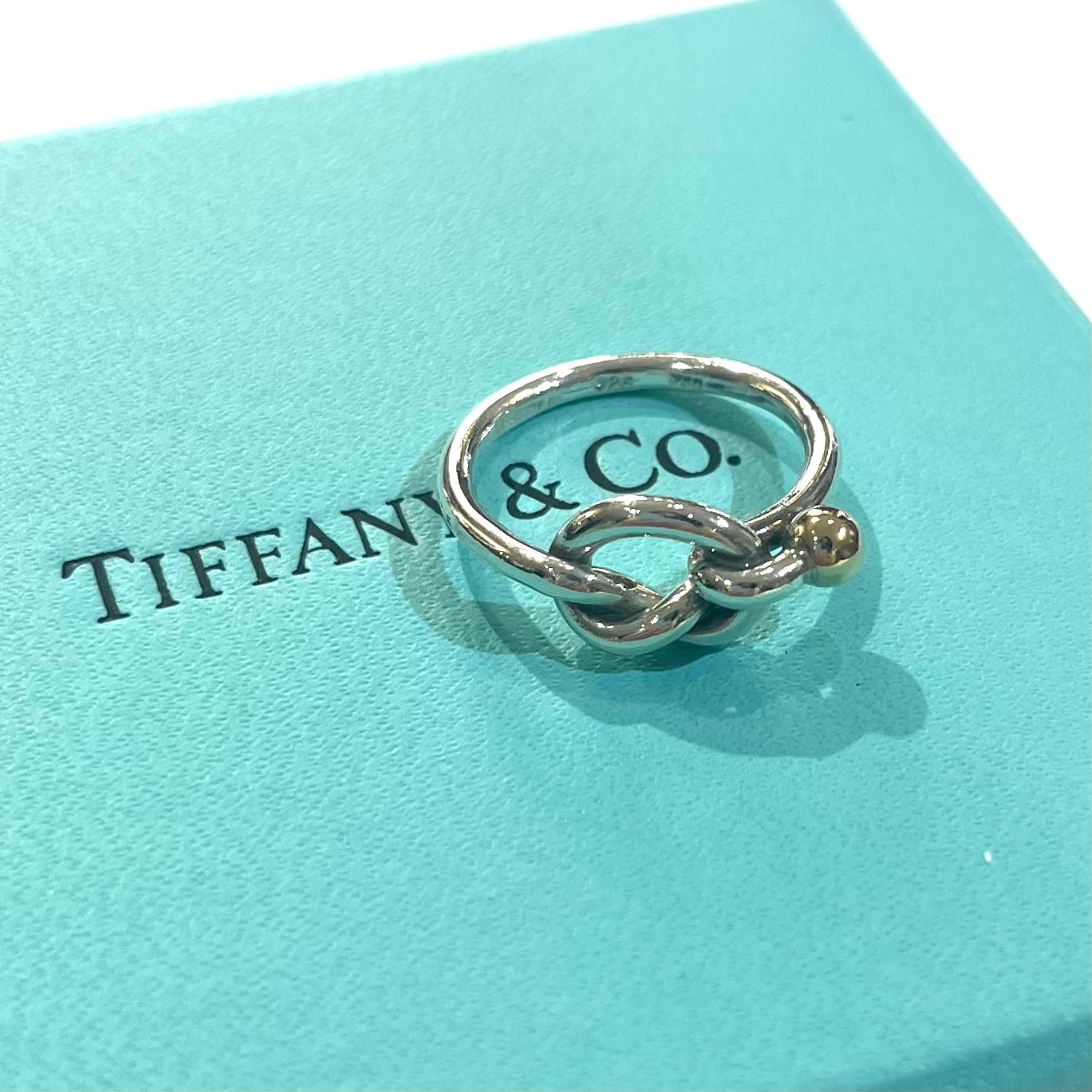 希少サイズ 2159 【 TIFFANY&CO. 】TIFFANY &CO silver925.K18 11.5号