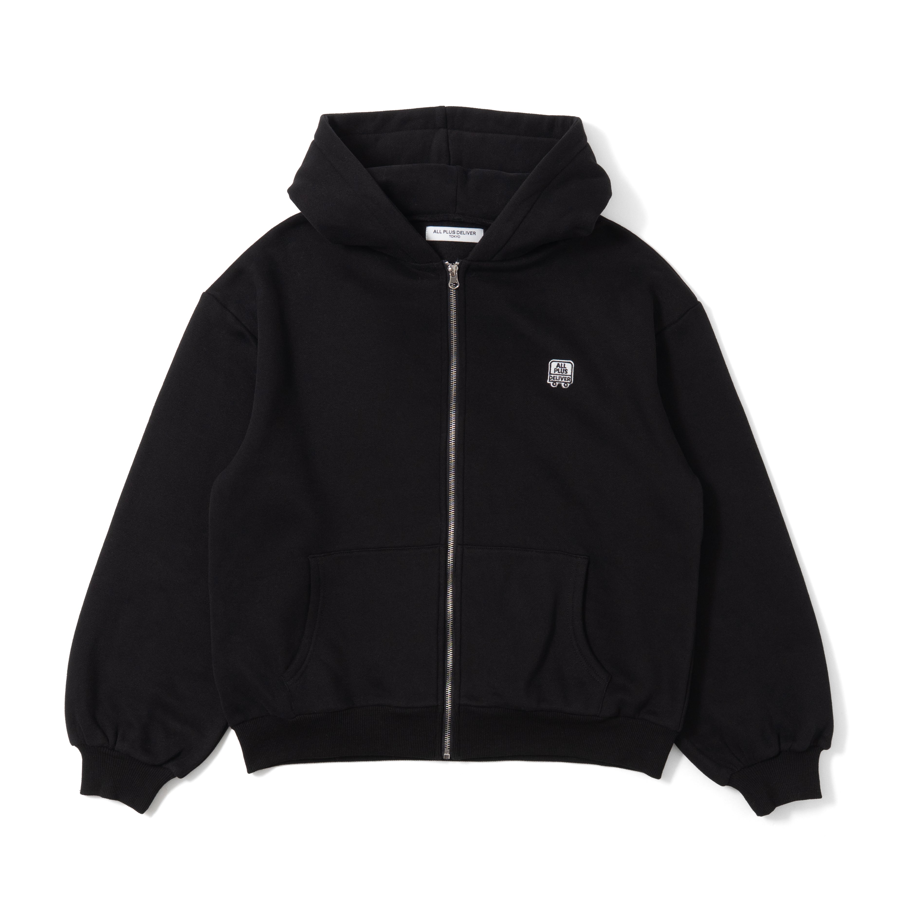 ALPSDR LOGO ZIP HOODIE / BLACK