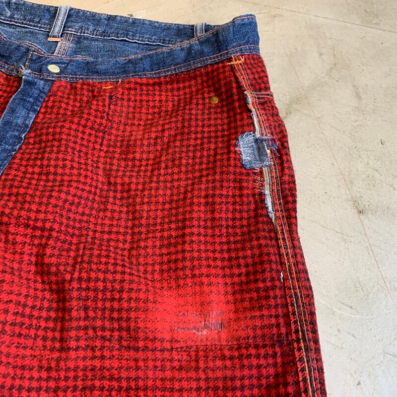 50's BLUE HORSESHOE BRAND デニムペインターパンツ 裏ネル ワーク