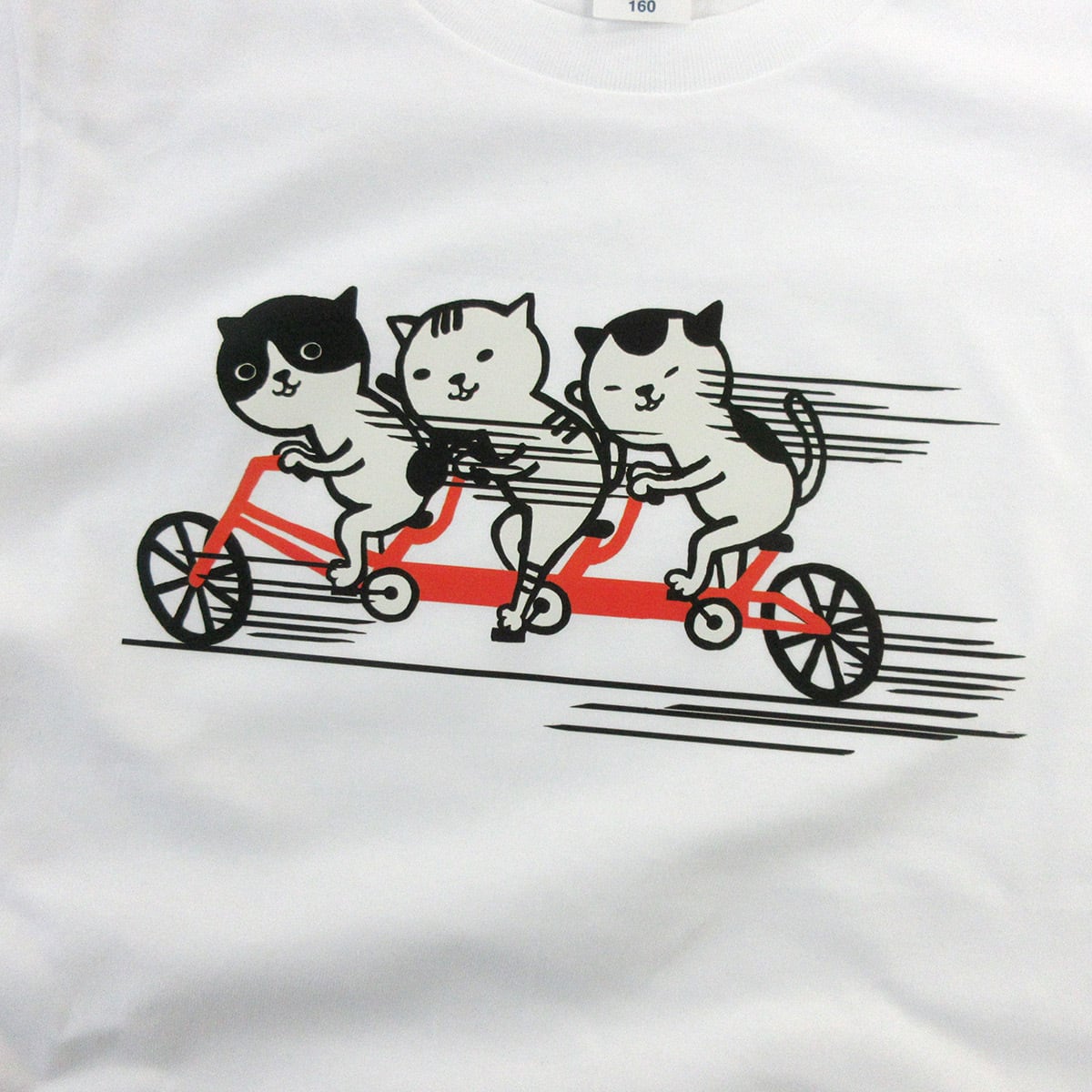 自転車ネコ Tシャツ おもしろ 猫 Tシャツ cat35 猫服 ゆるキャラ ねこ柄 猫柄