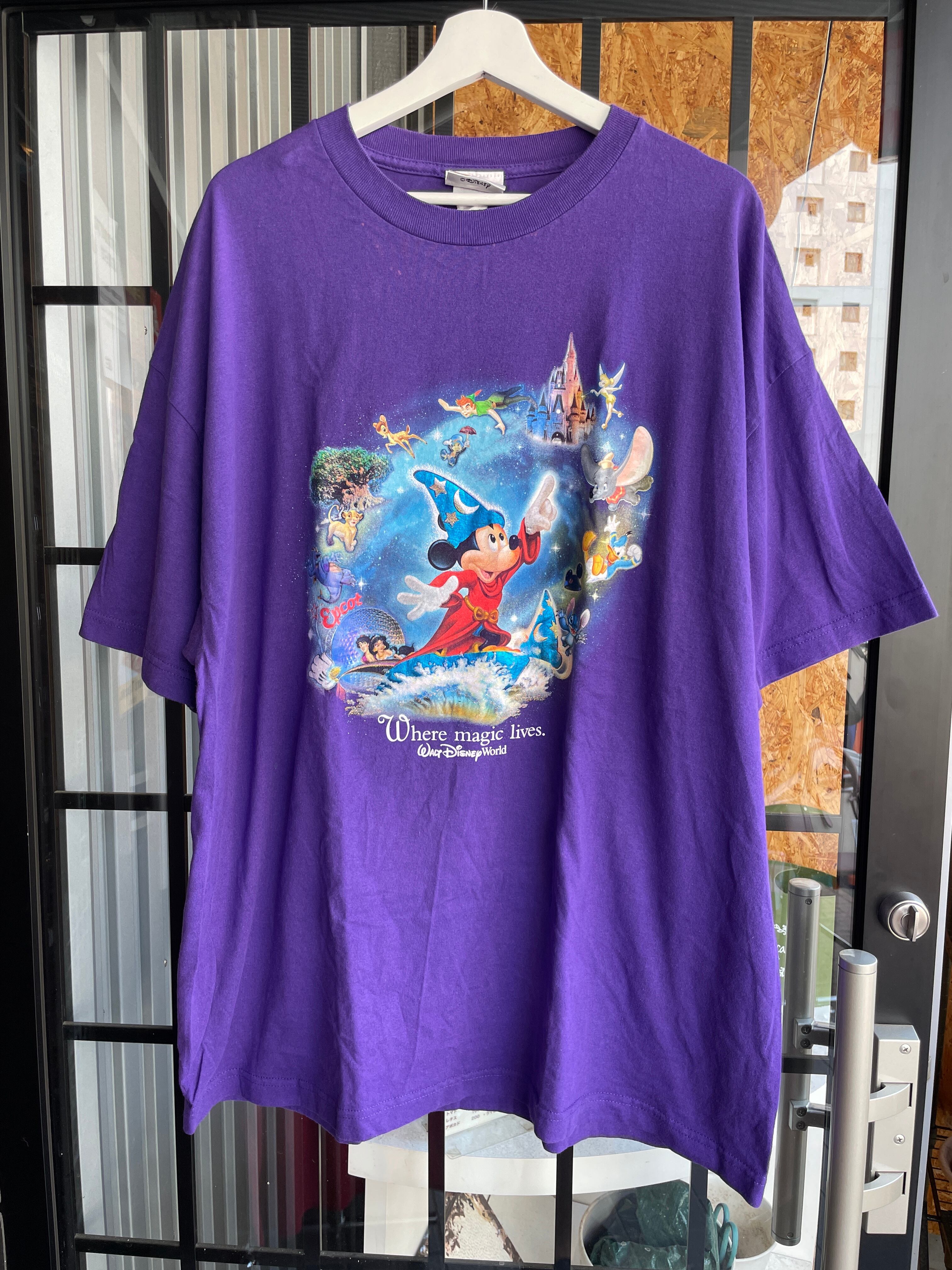 00s USA古着 DISNEY ディズニー 半袖 Tシャツ WHERE MAGIC LIVES XXL