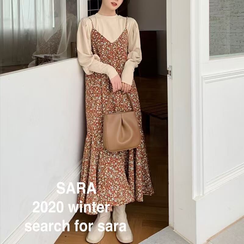 小花柄　キャミワンピース   AJ−33287-2105