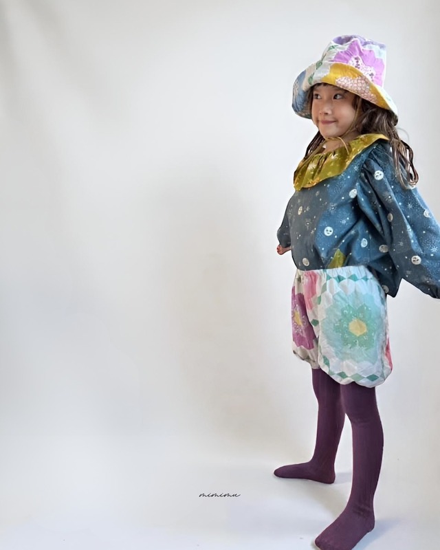 《即納》Nellie Soo / Vintage quilt bubble shorts 003 (2-4Y)