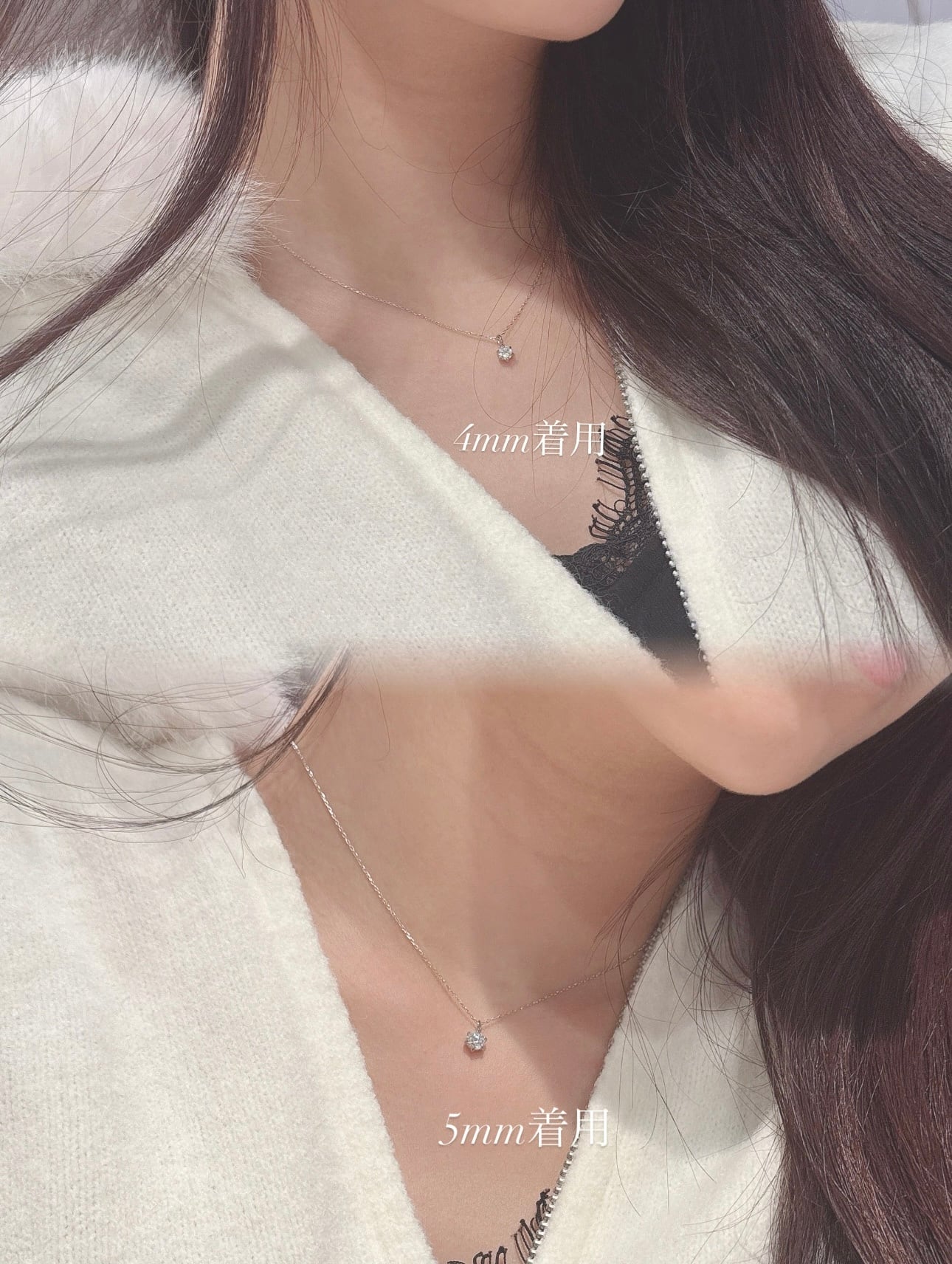 1粒ジルコニアネックレス［ムーブタイプ］ 4mm/5mm [213] | SASSY ANGEL