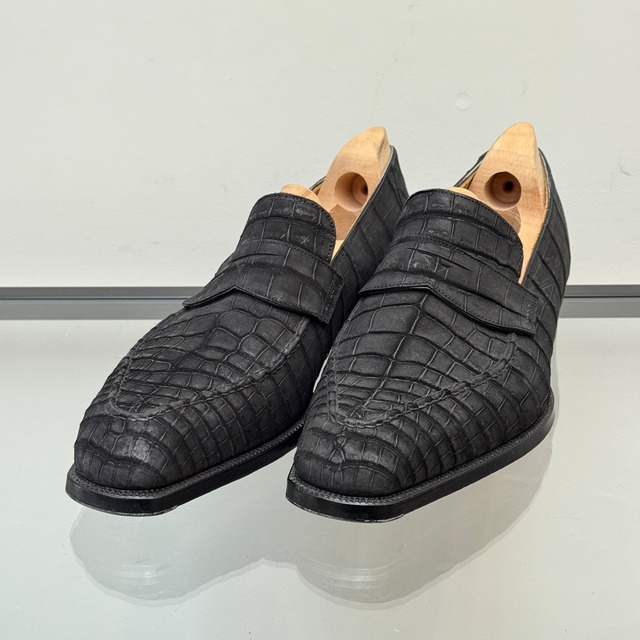 il Quadrifoglio Nubuck Crocodile Leather Loafers | ASSET VINTAGE 