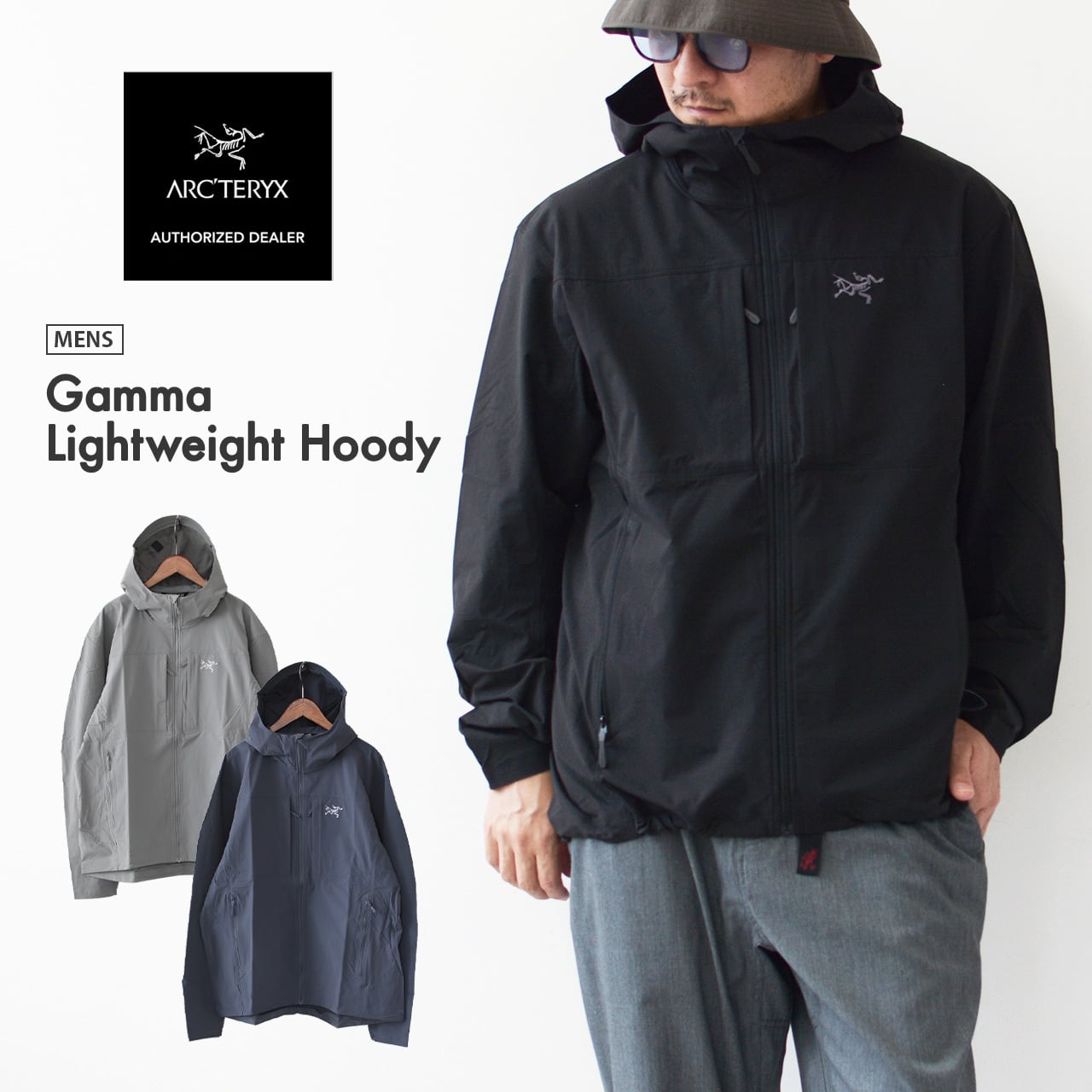 【正規品】ARC’TERYX アークテリクス ガンマLT フーディ サイズ：L ブラック 美品 着用歴少 ウィンドブレーカー アウター Y2418 ARC'TERYX(アークテリクス) Gamma Hoody(ガンマフーディ) Mens【Black