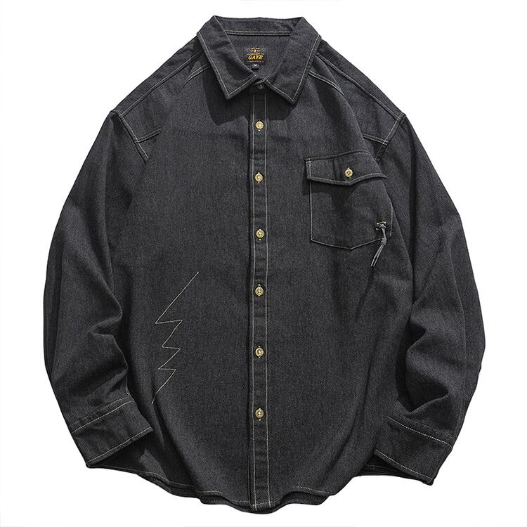 ★PARTIALLY WOVEN TOOLING SHIRT　　　A0490