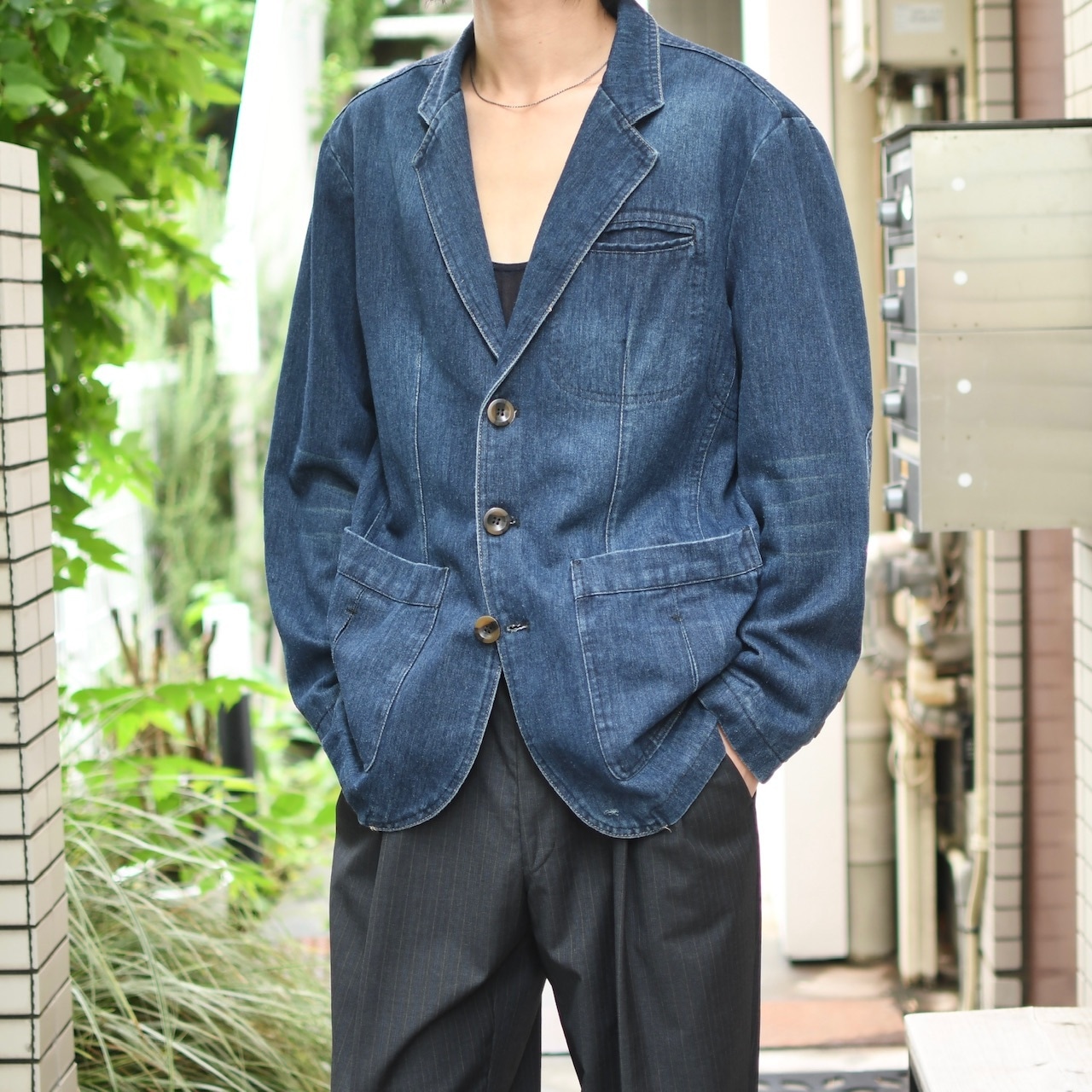 design denim tailored jacket