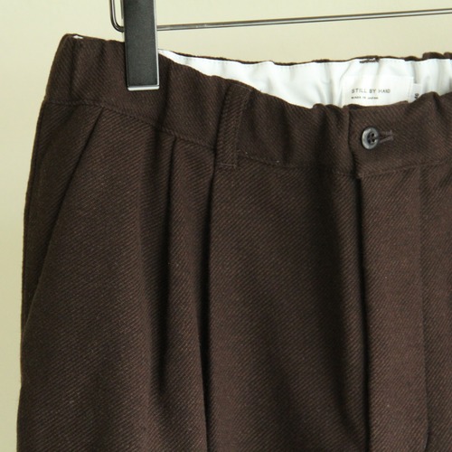STILL BY HAND   Wool mixed deep tuck pants