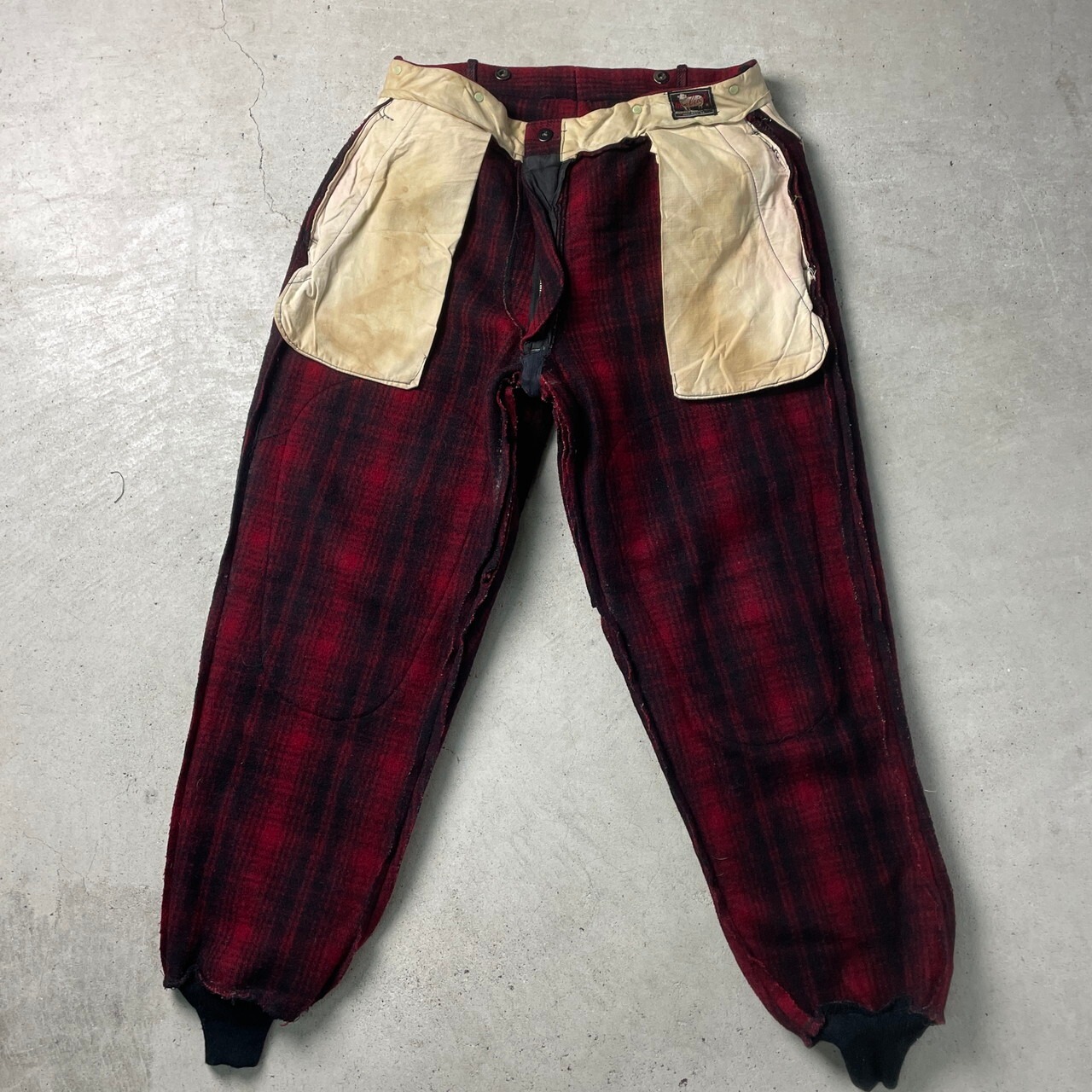 50年代 USA製 黒タグ WOOLRICH ウールリッチ ウールハンティングパンツ 