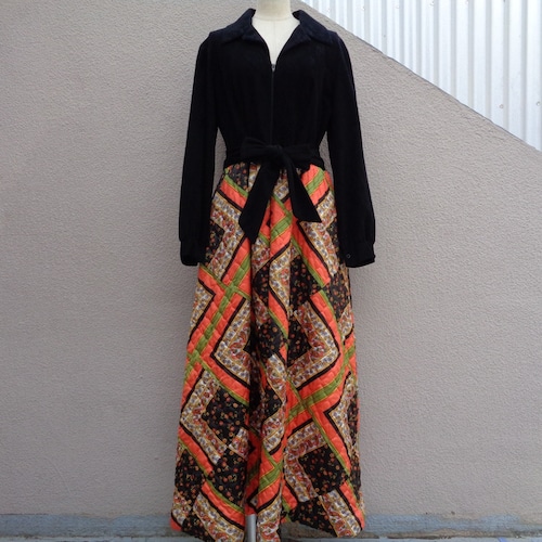 70's Quilting Dress / 70年代 キルティング ドレス