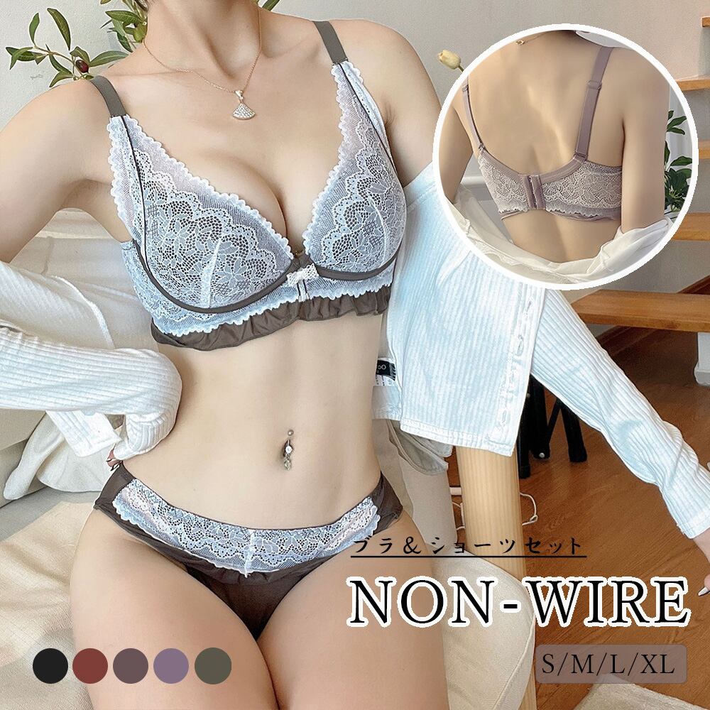 ブラジャー ショーツセット ノンワイヤー