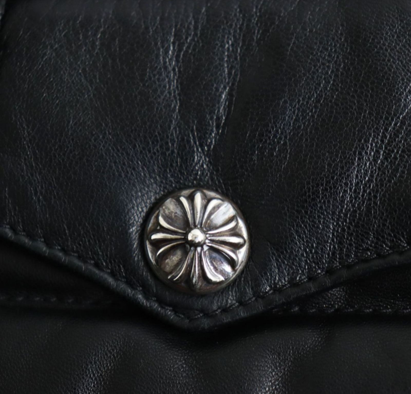 CHROME HEARTS クロムハーツ ラムレザー ダガージップ ダブル
